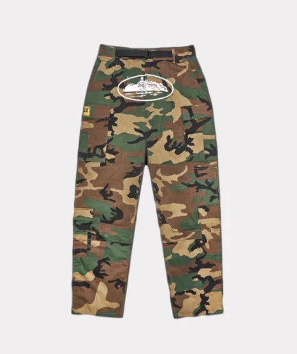 Corteiz Guerillaz Woodland Camo Cargos